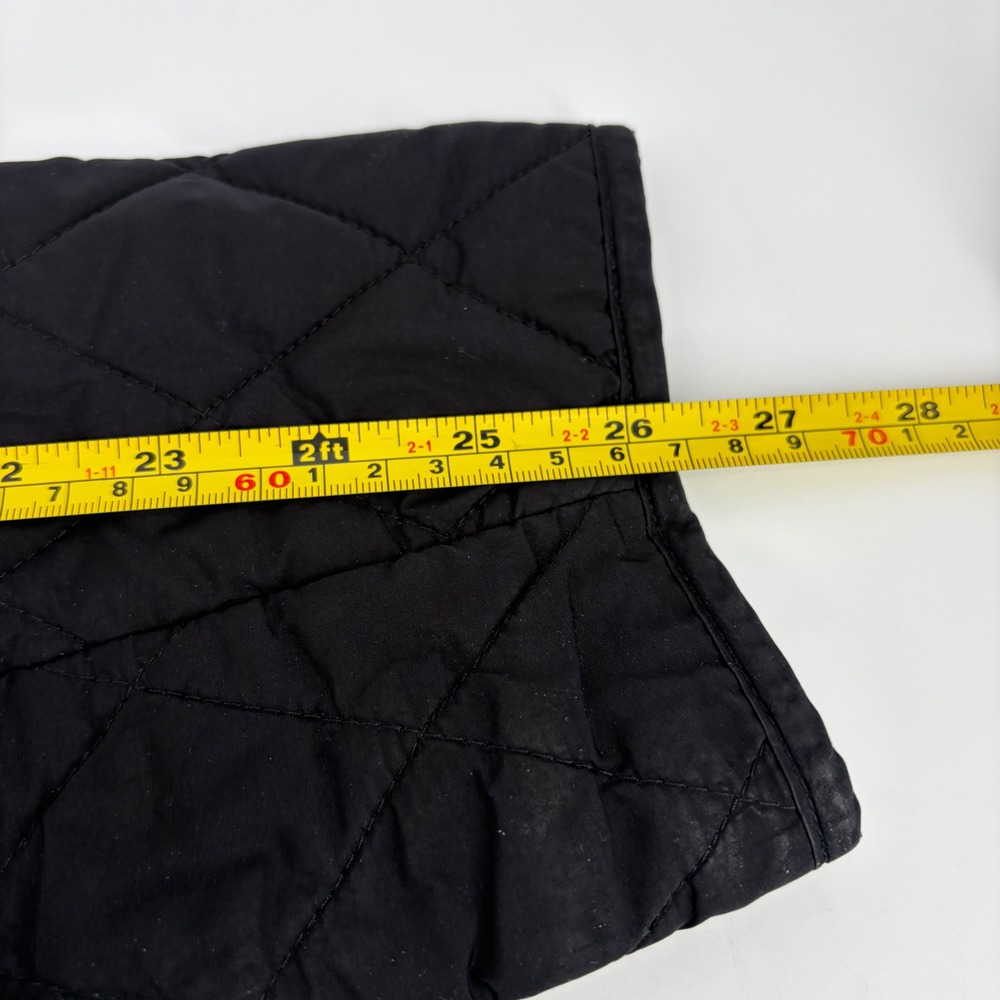 Lands End Mens‎ 3X Black Quilted Jacket Diamond Stitch Full Zip Mock Neck Coat - Picture 9 of 9
